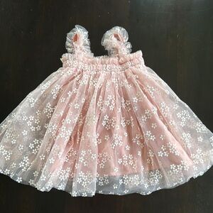 Pink Floral Kids Formal Dress